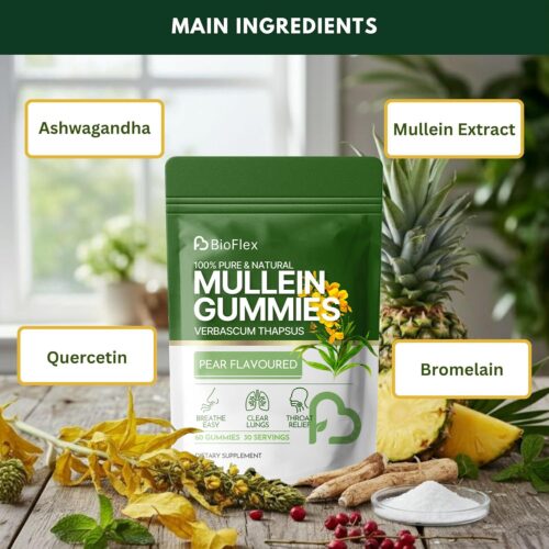 Mullein Gummies for Lungs Cleanse & Detox